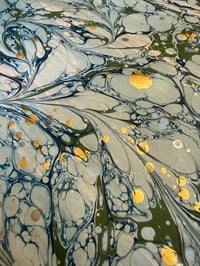 Image 3 of One of a kind hand marbled paper "Angel Wing" 