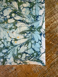 Image 6 of One of a kind hand marbled paper "Angel Wing" 