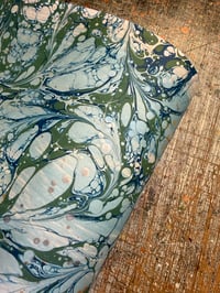 Image 2 of One of a kind hand marbled paper "Angel Wing" 