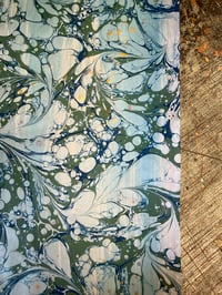 Image 7 of One of a kind hand marbled paper "Angel Wing" 