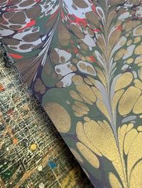 Image 3 of One of a kind hand marbled paper "Lyrical" 
