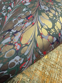 Image 2 of One of a kind hand marbled paper "Lyrical" 
