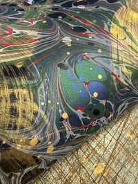 Image 3 of One of a kind hand marbled paper "Wildstyle" 