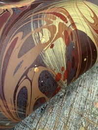 Image 2 of One of a kind hand marbled paper "Burnished" 