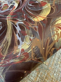 Image 1 of One of a kind hand marbled paper "Burnished" 