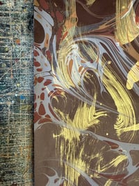 Image 4 of One of a kind hand marbled paper "Burnished" 