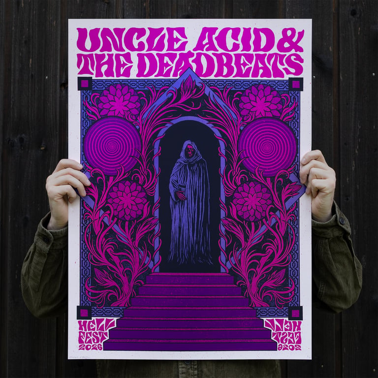 Uncle Acid & the Deadbeats, Hellfest 2026 - Screenprinted Poster