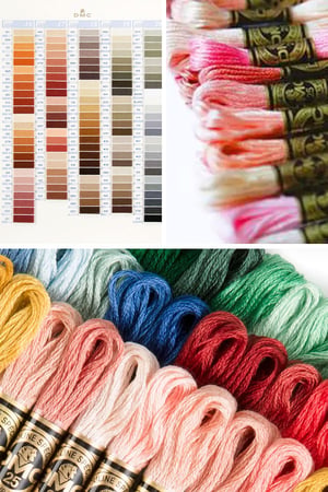 Image of DMC Real Thread Color Card