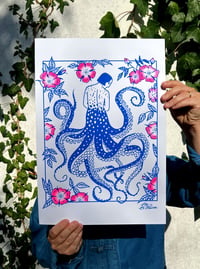 Image 1 of Poster Pieuvre & rosa canina