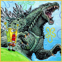 Titan Tile - Spongebob X Godzilla