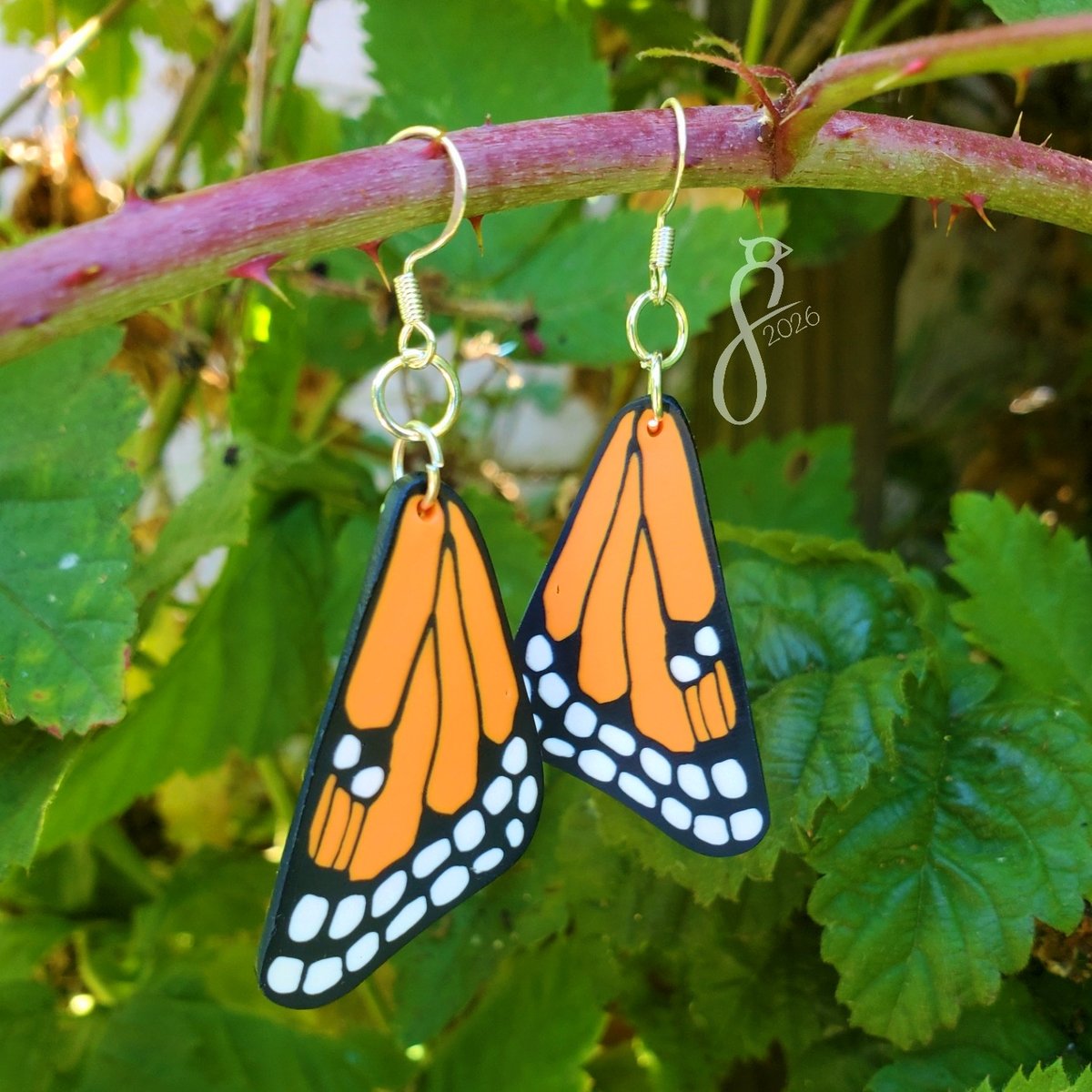 Monarch Wing Earrings