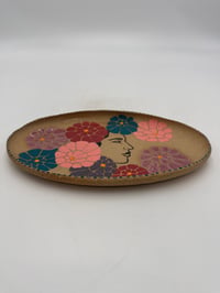 Image 3 of Lady and Flower Platter 2