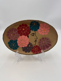Image 1 of Lady and Flower Platter 2
