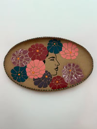 Image 2 of Lady and Flower Platter 2