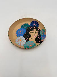 Image 3 of Lady and Blue Flowers 