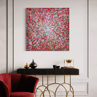 Image 8 of 'Crimson bloom' - 101x101cm