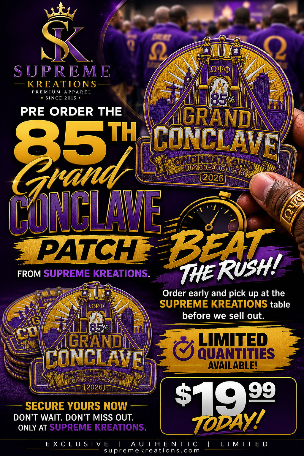 Omega Psi Phi patches