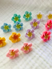 Image 1 of Aloha Plumeria Studs