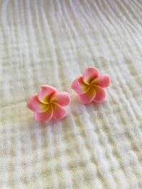 Image 3 of Aloha Plumeria Studs
