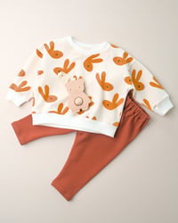 Image 7 of Legging Alma · Sienne côtelé · Coton biologique