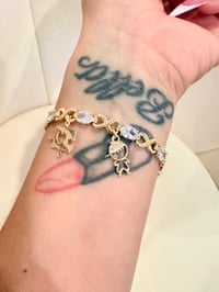 Image 2 of Autism infinity gold laminated bracelet 