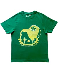 Image 1 of (emo) kitty tee (yellow/green)