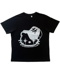 Image 1 of (emo) kitty tee (black/white)