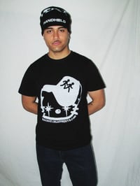 Image 2 of (emo) kitty tee (black/white)