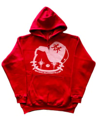 Image 1 of (emo) kitty hoodie (red)
