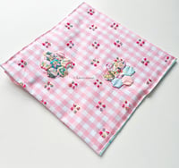 Image 5 of Hand embroidered gingham pouch