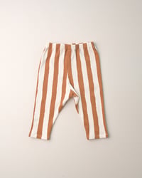 Image 1 of Legging Alma · Caramel rayé côtelé · Coton biologique