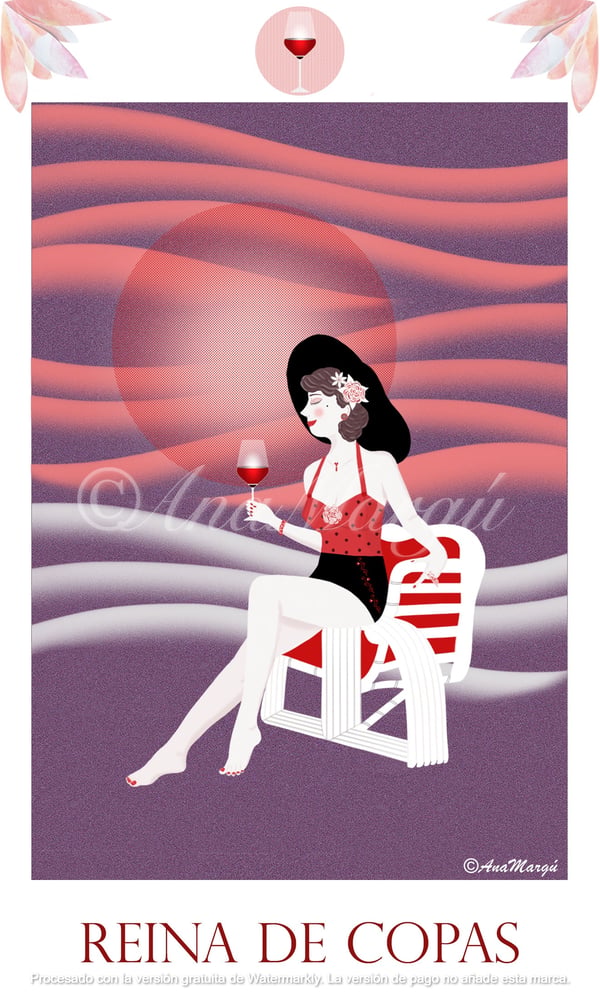 Image of Lámina Tarot 'Reina de Corazones' / 'Queen of Hearts'