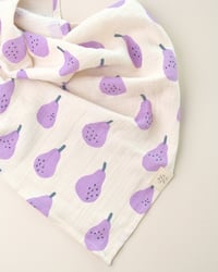 Image 2 of Lange poires · Double gaze lilas · Coton biologique