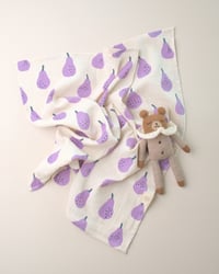 Image 1 of Lange poires · Double gaze lilas · Coton biologique