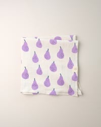 Image 3 of Lange poires · Double gaze lilas · Coton biologique