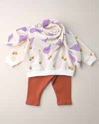 Image 4 of Lange poires · Double gaze lilas · Coton biologique