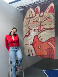Image 1 of Catmasutra bamboo curtain