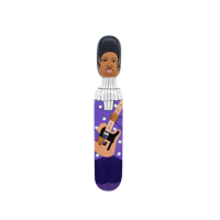 Image 2 of Door Stop 'The Purple One' Hand Painted Wood