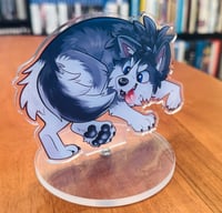 Image 1 of Husky Tail Chase~ Rotating Acrylic Stand