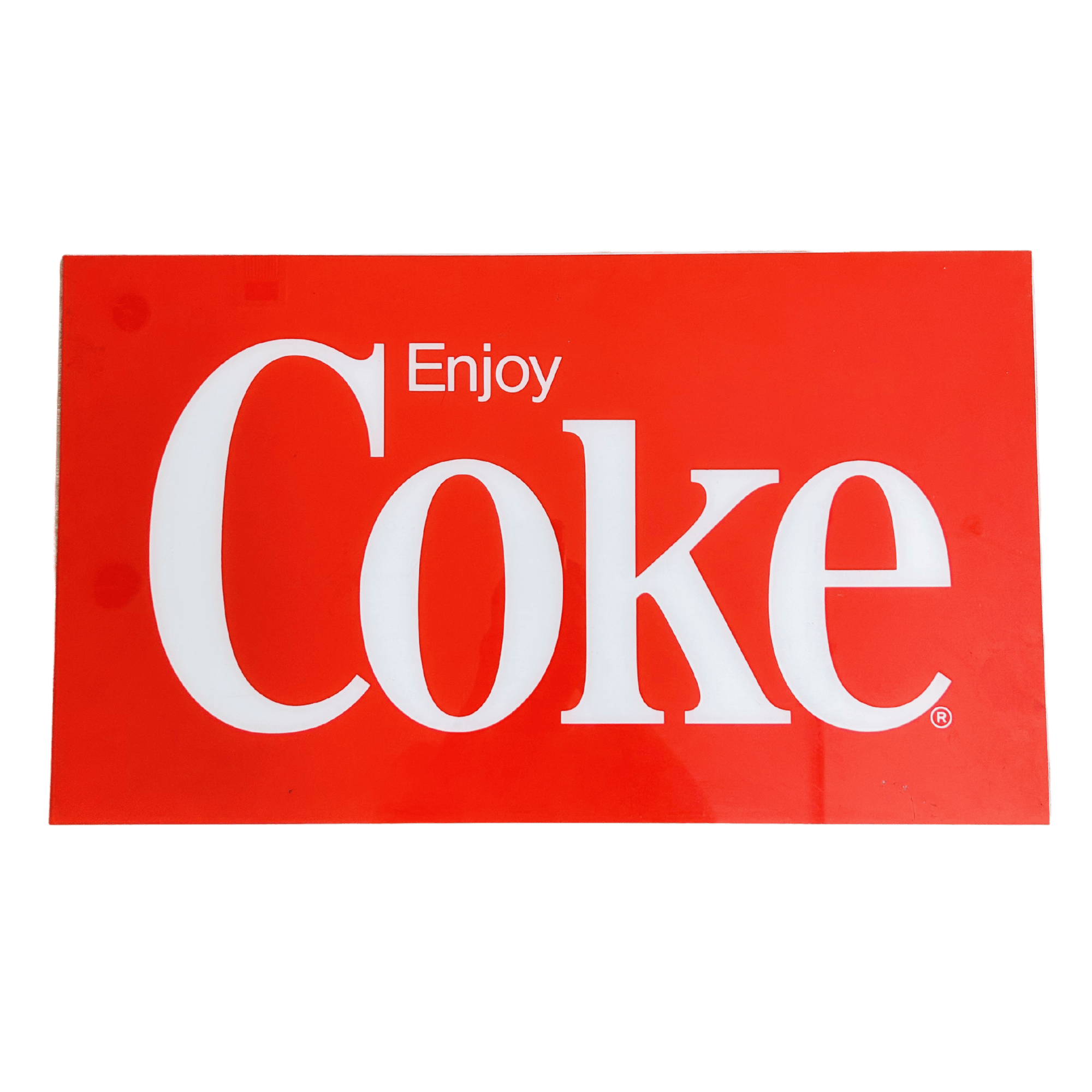 Enjoy Coke Coca-Cola レトロアクリルプレート⑦ Vintage Coca-Cola Enjoy Coke Acrylic Advertising Sign | Berlunt