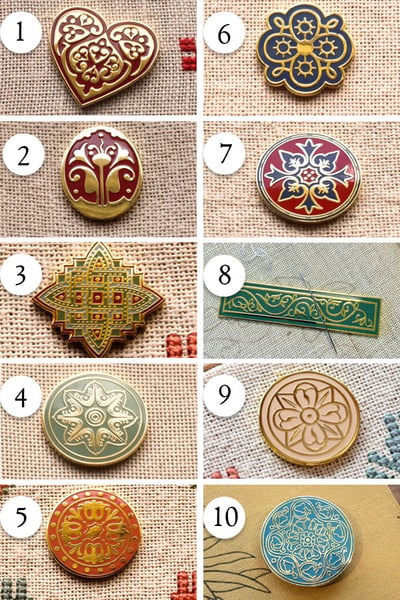 Image of Enamel Needle Minders
