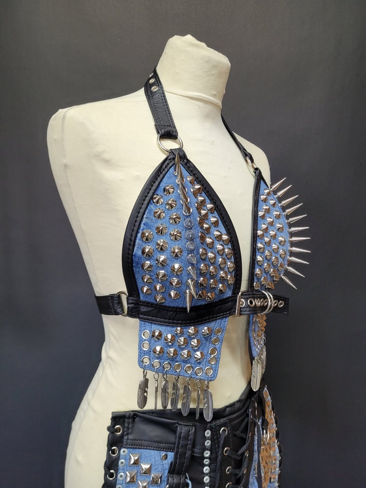 Image of DENIM FEATHER BRA
