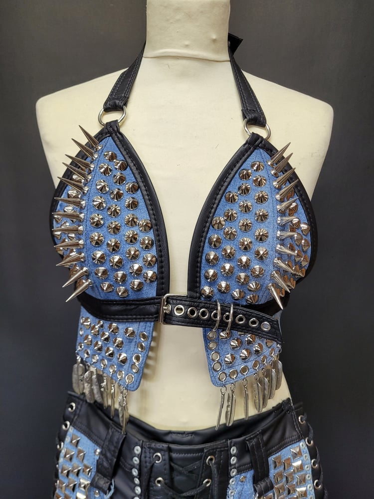 Image of DENIM FEATHER BRA