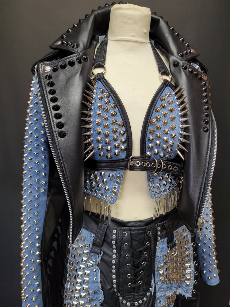 Image of DENIM FEATHER BRA