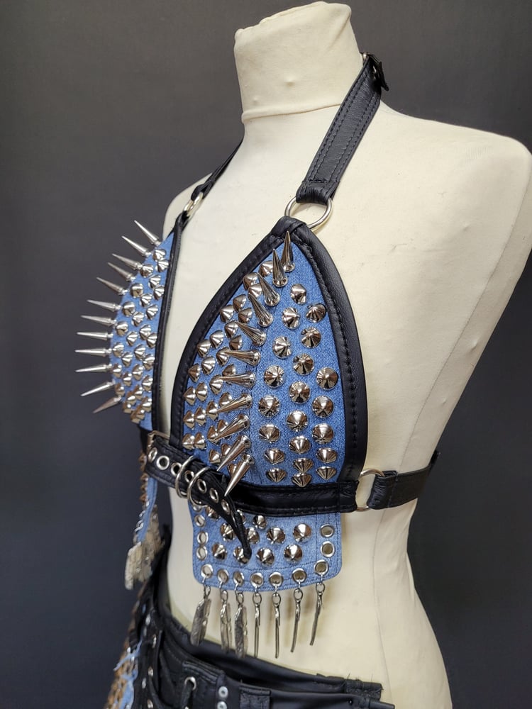 Image of DENIM FEATHER BRA
