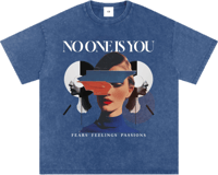 Image 1 of Oversized Snow Washed "NO ONE IS YOU" T-shirt 250gsm|7.4oz