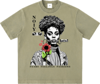 Image 2 of Heavyweight Vintage "NOIY" T-shirt 430gsm|12.7oz