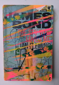 Image 1 of Sean Worrall - "James Bond: Painting on found unwanted books (Pt.9)" - Acrylic, ink on a found book 