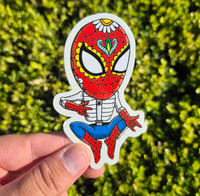 Image 1 of Spiderman Calavera Clear Vinyl Sticker