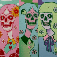 Image 1 of skeleton lady paintings 